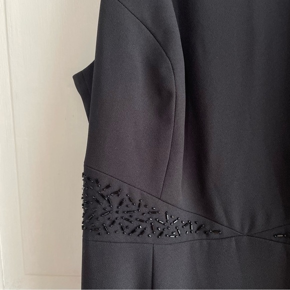 🥒 Vintage y2k Black Beaded Formal Open Back Sleeveless Maxi Dress Formal Gown 8 - Picture 8 of 13